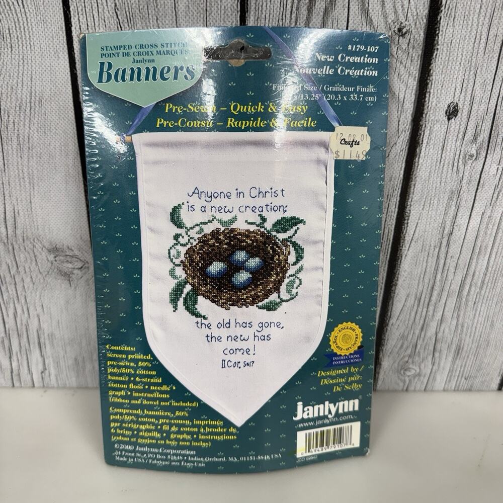 Janlynn New Creation Cross Stitch Banner